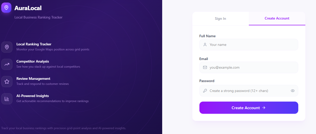 Getting started with AuraLocal onboarding
